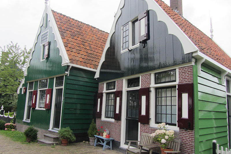 Casas de Zaanse Schans en Holanda