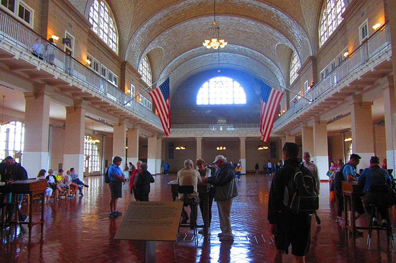 Interior edificio Isla de Ellis