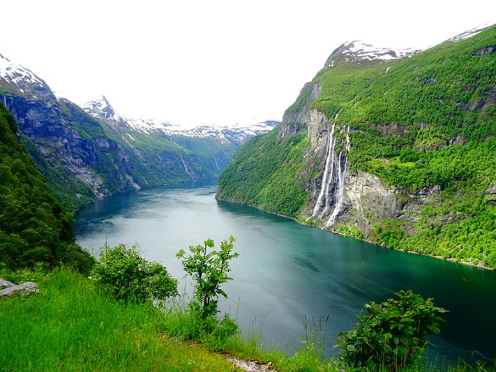 Cascadas de Geiranger en Noruega