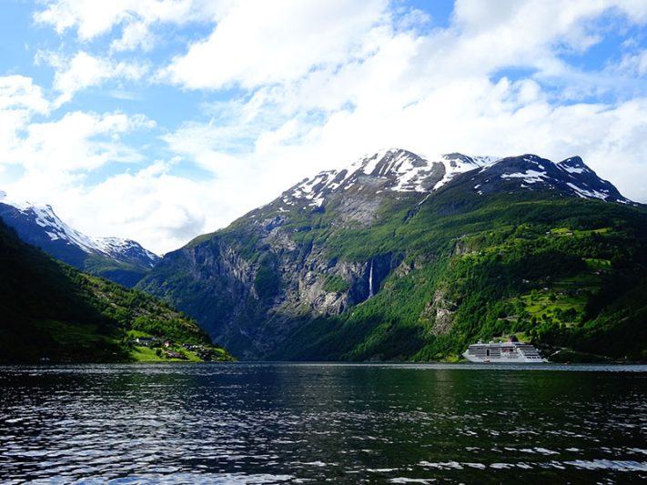 Paisaje de Geiranger en Noruega