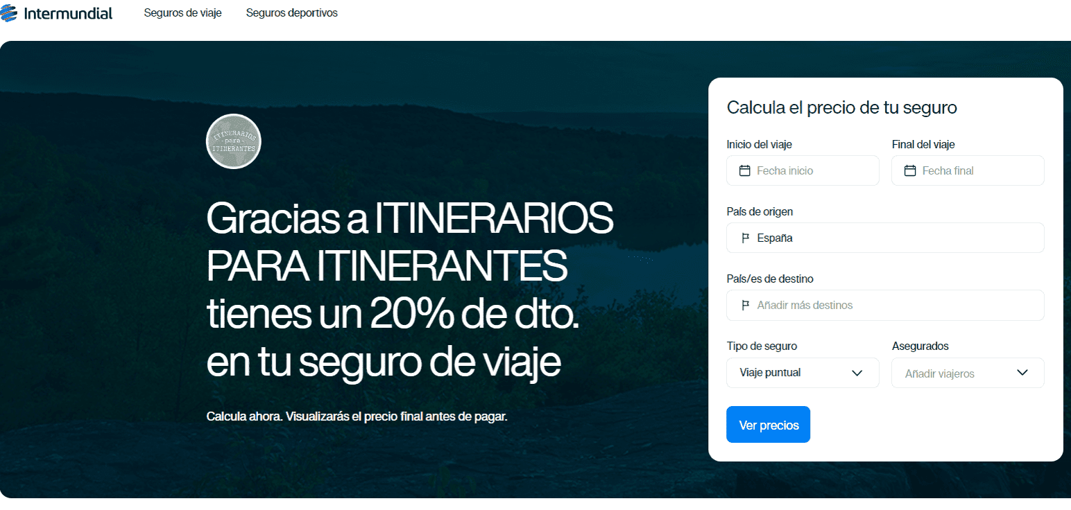 Reserva Seguro Viajes Intermundial