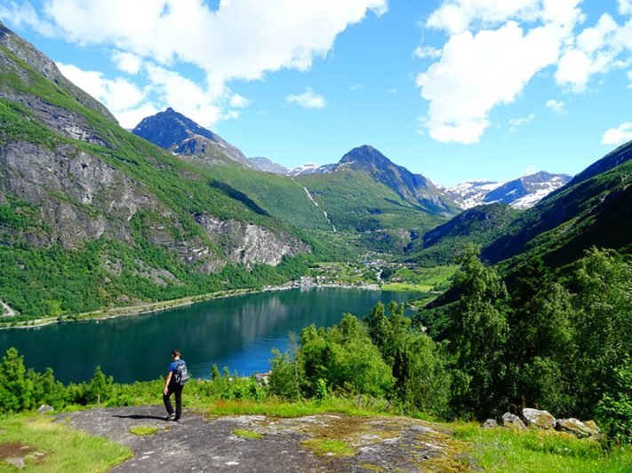 Vistas de uno de los miradores de Geiranger