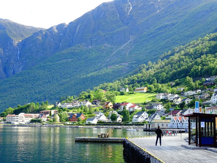 Muelle de Aurland en Noruega