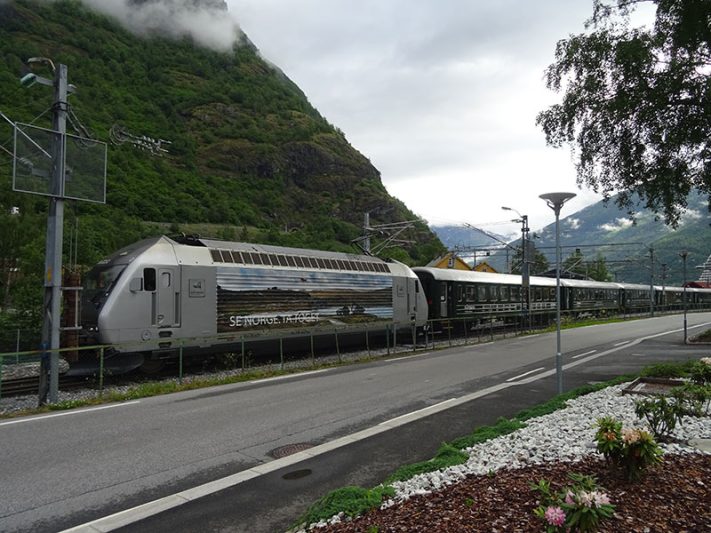 Ruta del tren de Flåm en Noruega