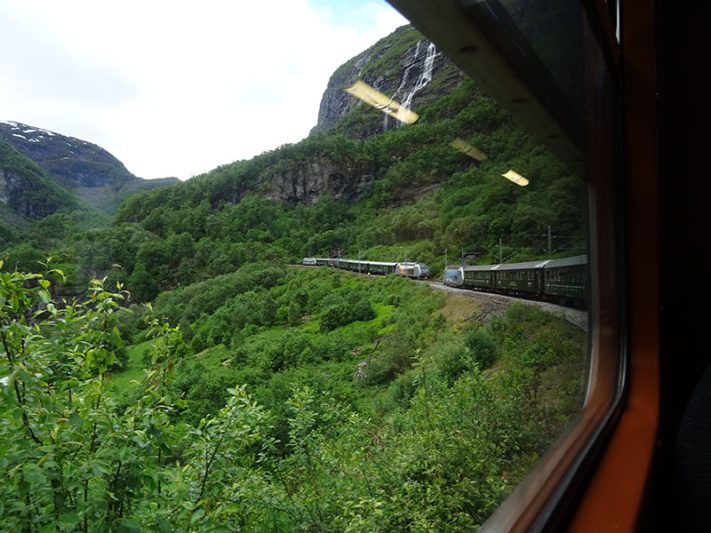 Vistas panorámicas del tren de Flåm
