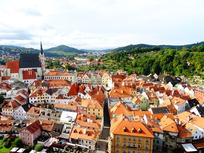 Casas medievales en Český Krumlov