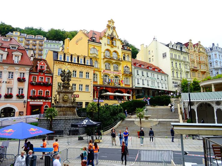 Casas de colores en Karlovy Vary