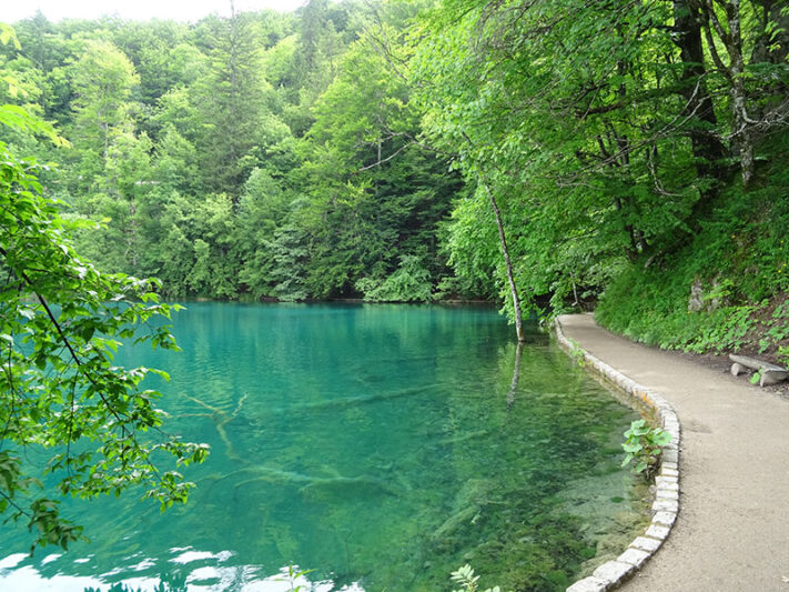 Lago esmeralda en Plitvice Croacia