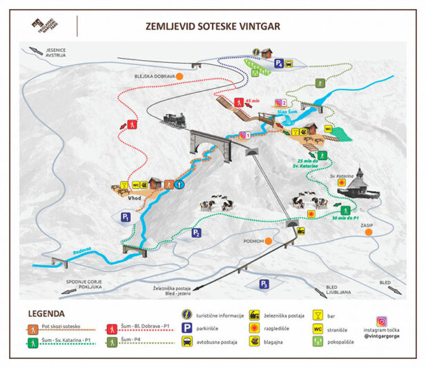 Plano de Vintgar Gorge