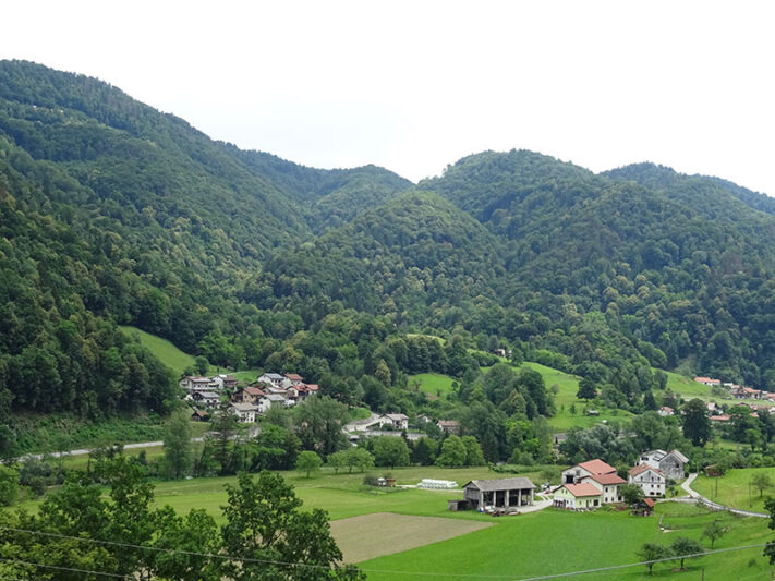 Paisaje verde en Eslovenia