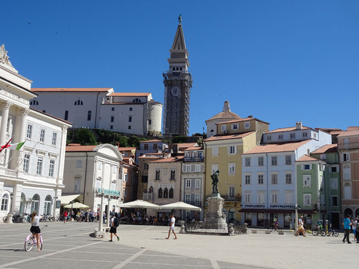 Plaza Tartini en Pirán