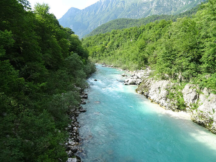 Río Soca en tu ruta por Eslovenia