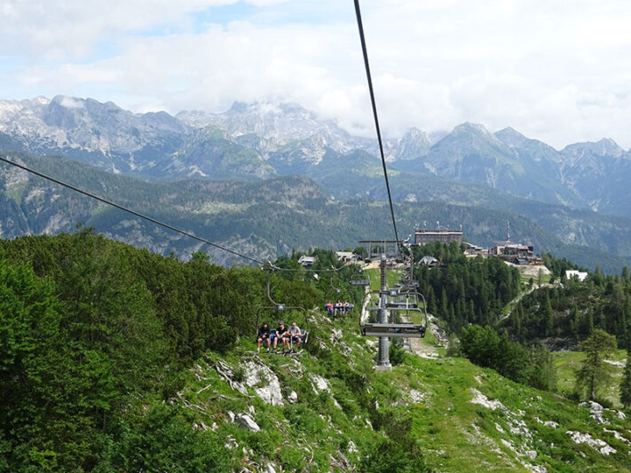 Telesilla montaña de Vogel en Eslovenia