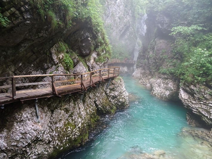 Vintgar Gorge en la ruta por Eslovenia