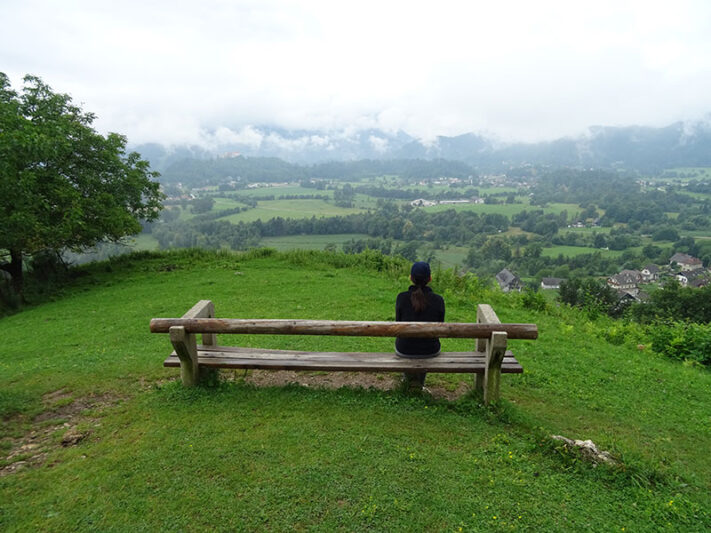 Vistas al campo en la ruta por Eslovenia