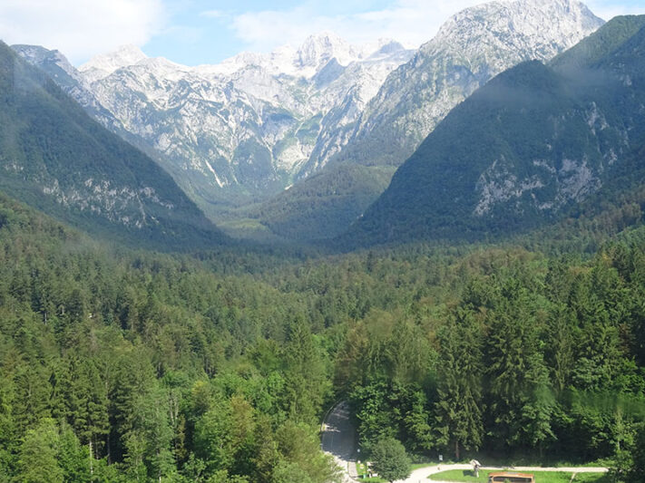 Vistas de las montañas de Triglav en Eslovenia