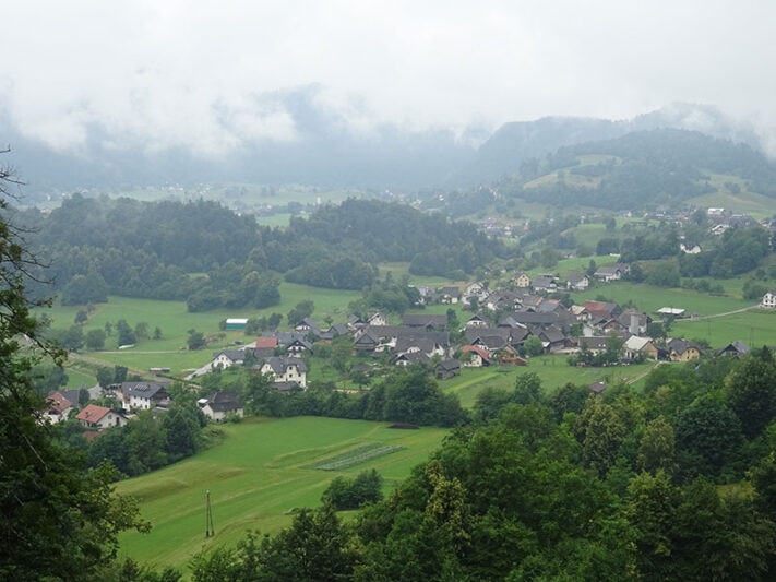 Vistas en Vintgar Gorge en Eslovenia