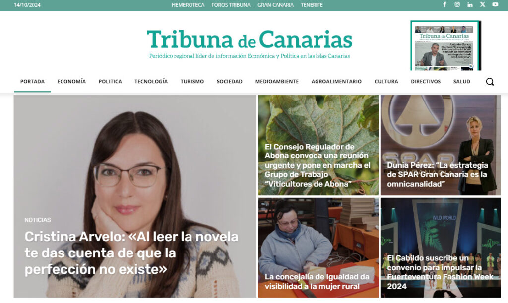 Tribuna de Canarias Entrevista a Cristina Arvelo