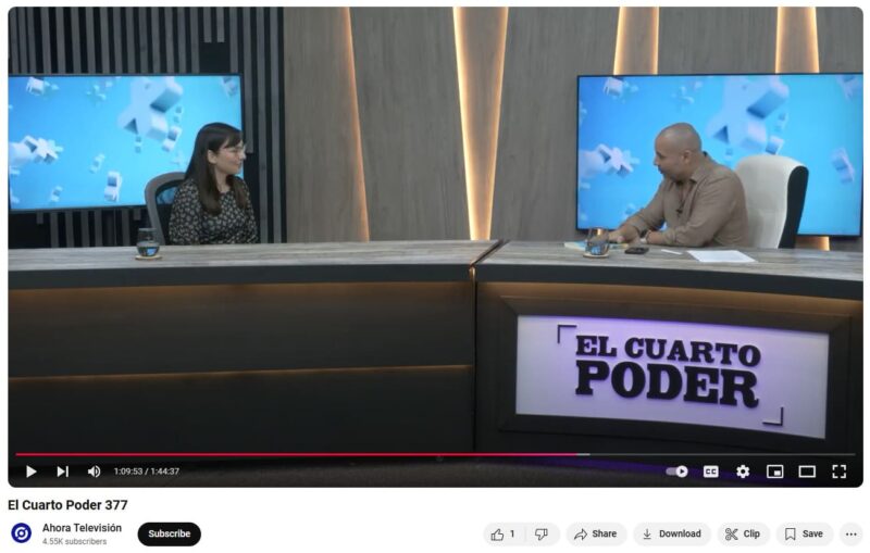 Entrevista Ahora Televisión Cristina Arvelo