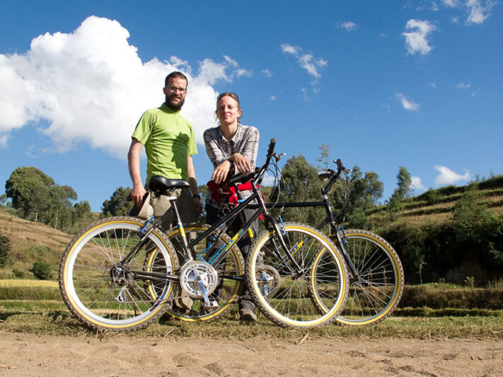 Itziar y Pablo en Antsirabe en Madagascar