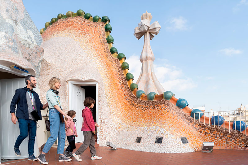 Terraza de la Casa Batlló en Barcelona