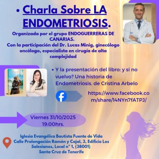Charla sobre endometriosis en Tenerife por Cristina Arvelo