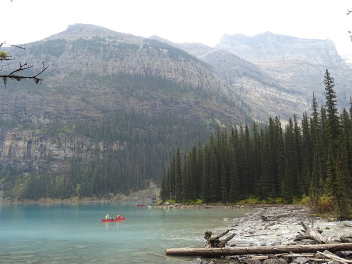Lago Moraine en las Rocosas