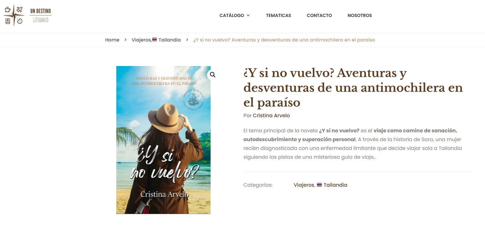 Un destino literario novela ¿Y si no vuelvo?